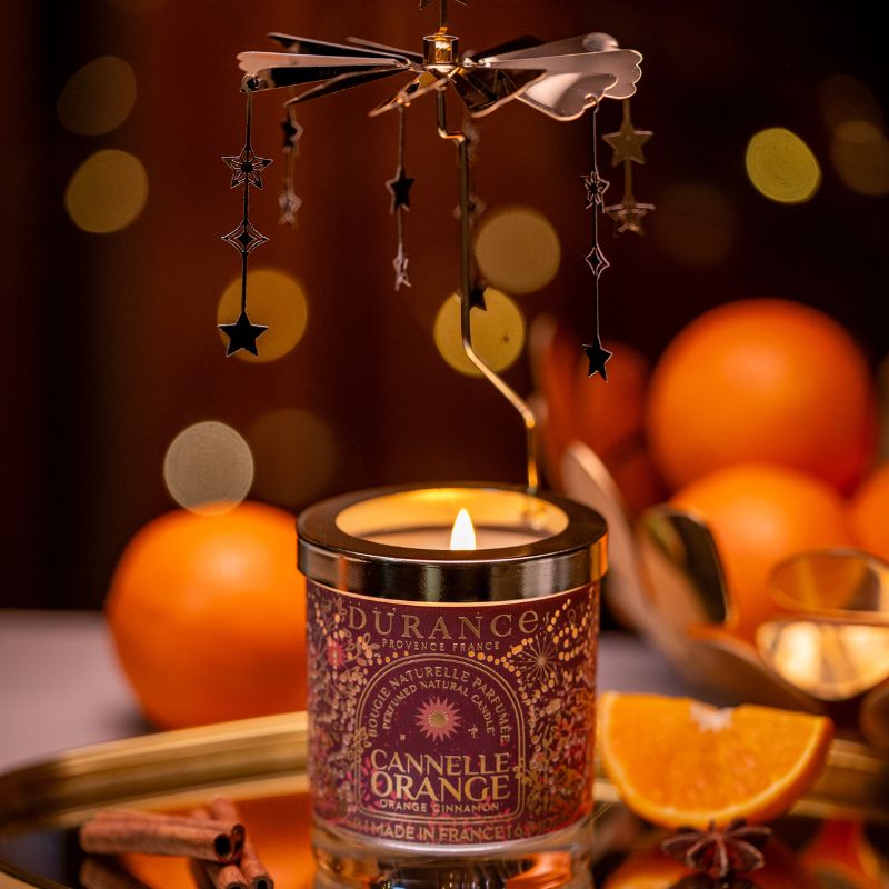 Cofre Carusel y Vela Canela Naranja