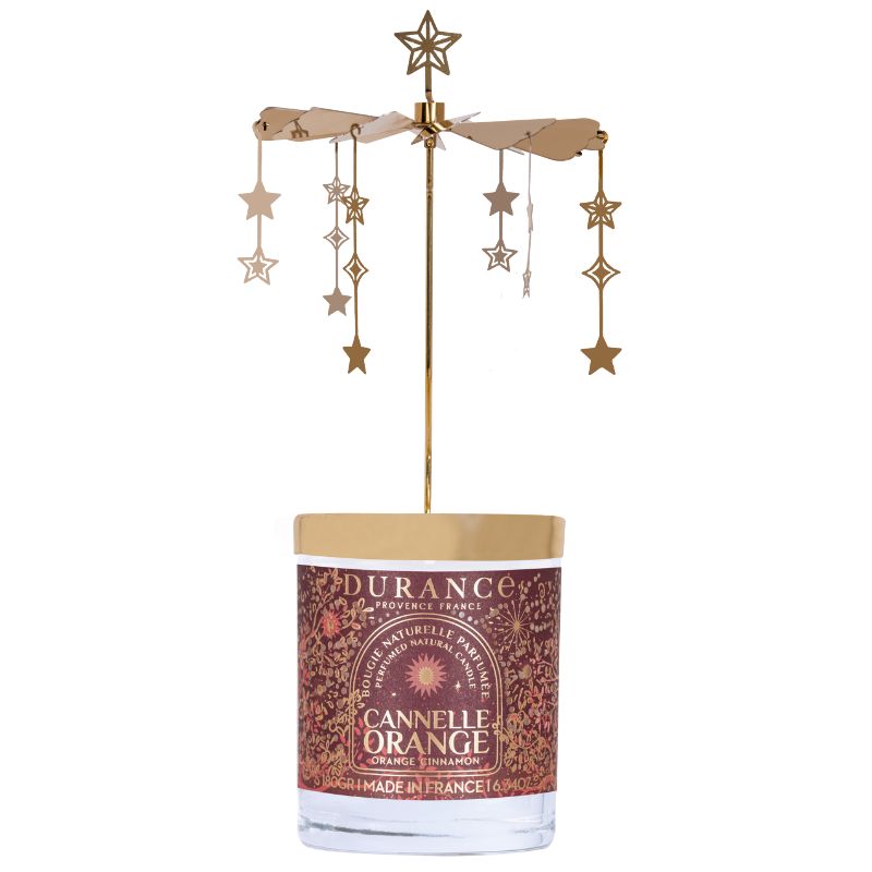 Cofre Carusel y Vela Perfumada Canela Naranja