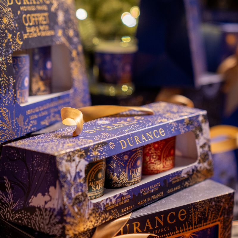 Estuche de 3 velas Abeto, Estrella y Canela)