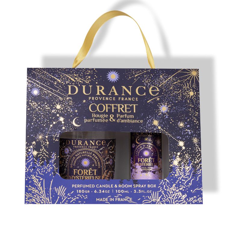 Estuche Vela Perfumada y Perfume de Hogar Bosque Misterioso