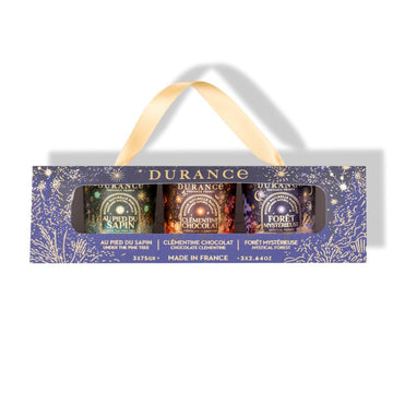 Estuche de 3 velas (Abeto, Clementina y Bosque)