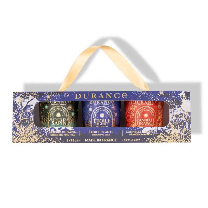 Estuche de 3 velas (Abeto, Estrella y Canela)