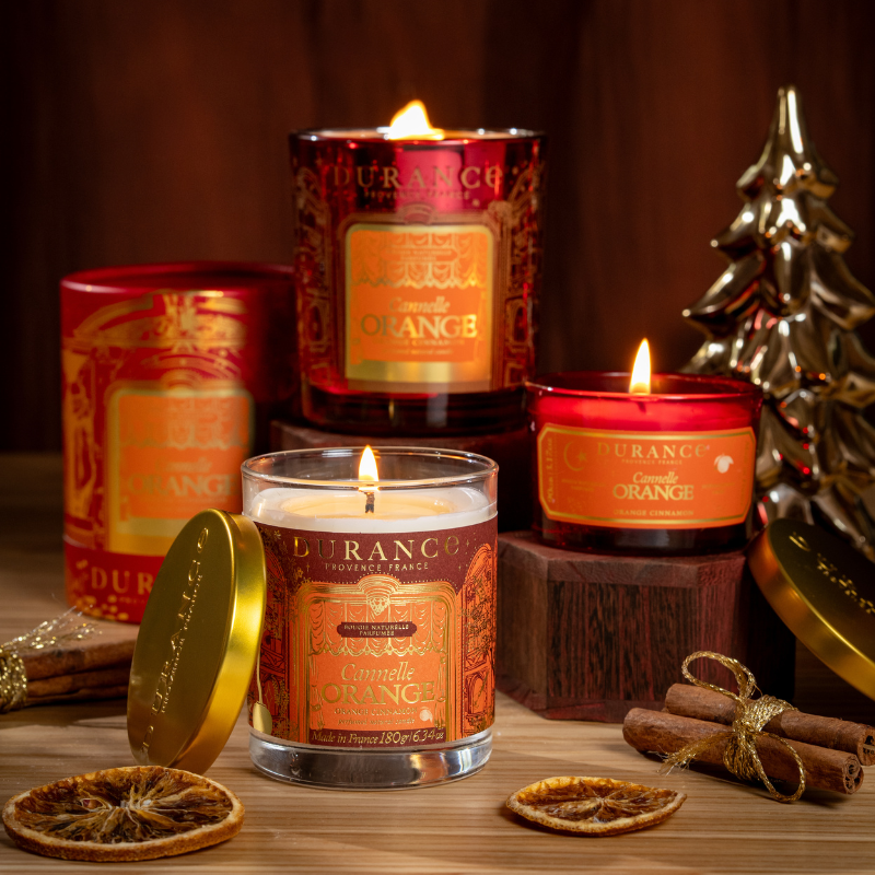 Pequeña Vela Perfumada Canela Naranja