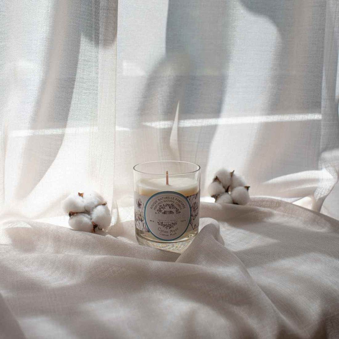 Vela Natural Perfumada Algodón Almizclado